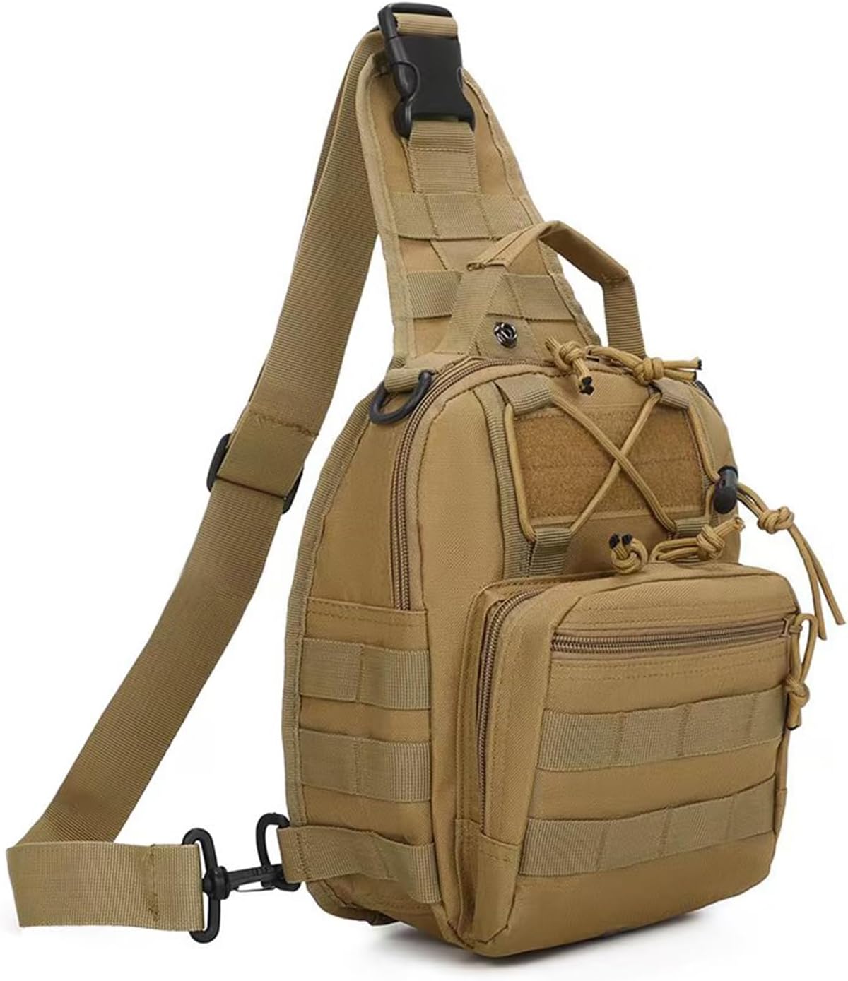 Bolsa táctica bandolera EDC para hombre Caqui