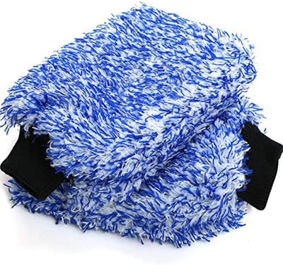 Guantes lavado auto microfibra ciclón 2 pzas sin pelusas