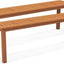 Banco madera exterior set 2 de 59" sin respaldo teca
