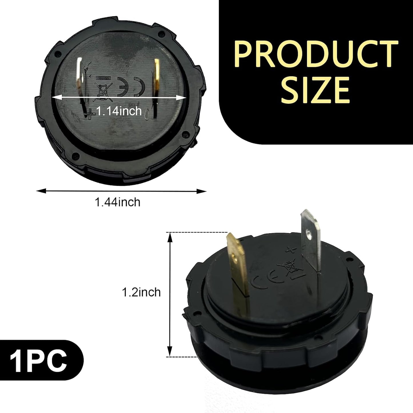 Voltímetro digital LED 12-24V para coche camión barco
