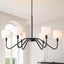 Candelabro negro 6 luces 39" cocina comedor