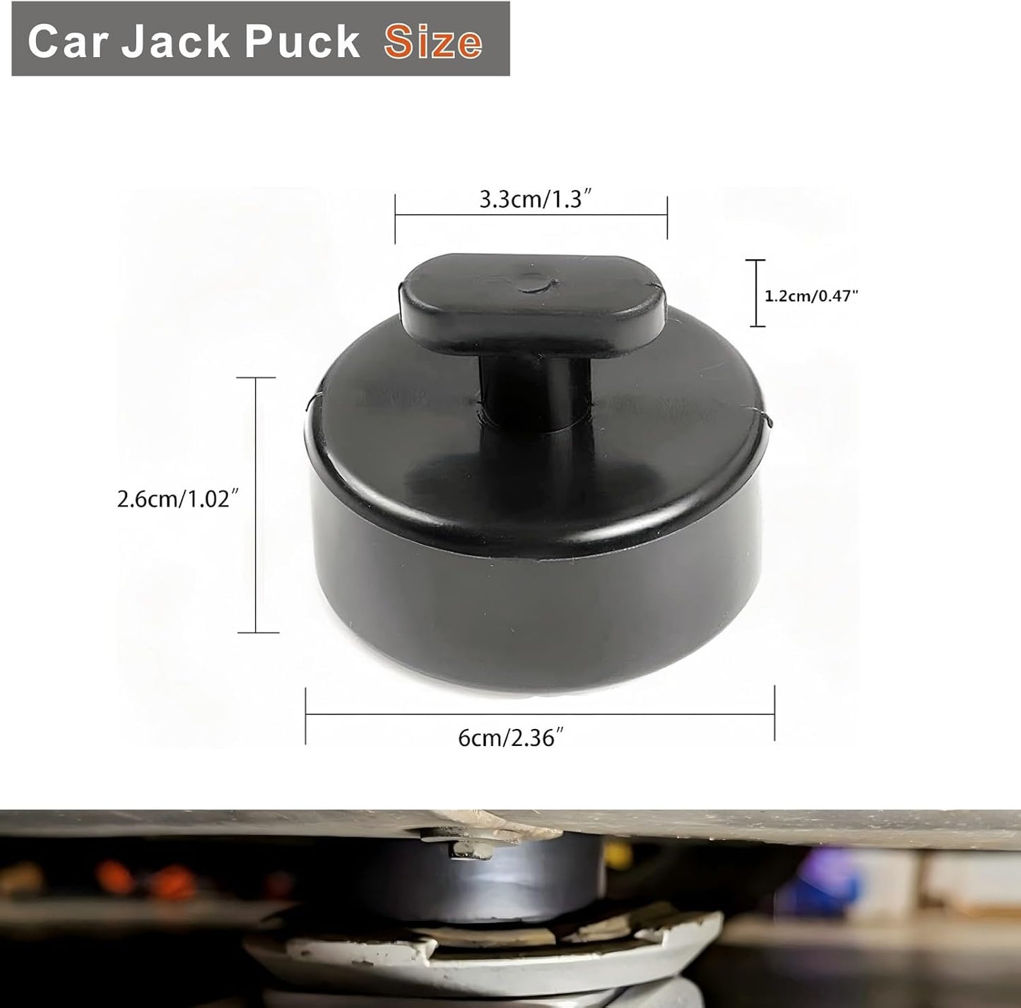 Almohadillas goma para gato comp con Lift Puck 4unid Negro