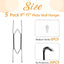 Perchas pared 9-11pulg pack 5 color negro