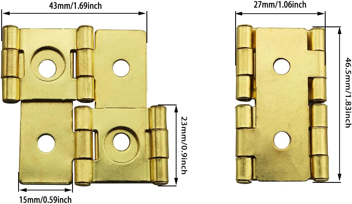 Bisagra pantalla 4pcs muebles dorados doble efecto rotación 360
