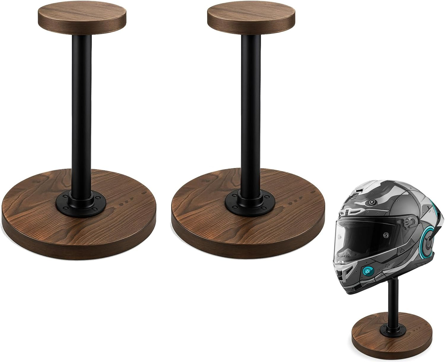 Soporte casco estilo industrial