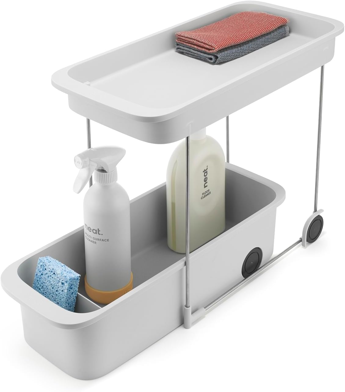 Organiz. cocina con ruedas 2 niveles plástico reciclado