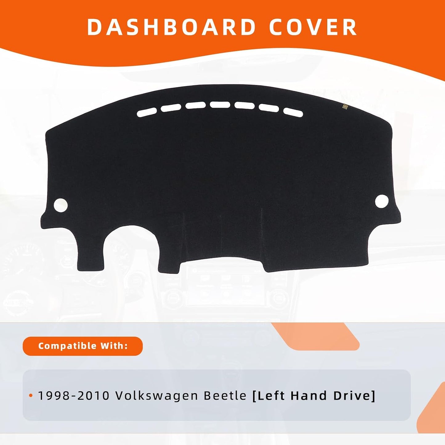 Alfombrilla salpicadero VW Beetle 98-10 antirreflejos