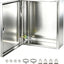 Caja eléctrica acero inox 12x12x8" IP66 impermeable