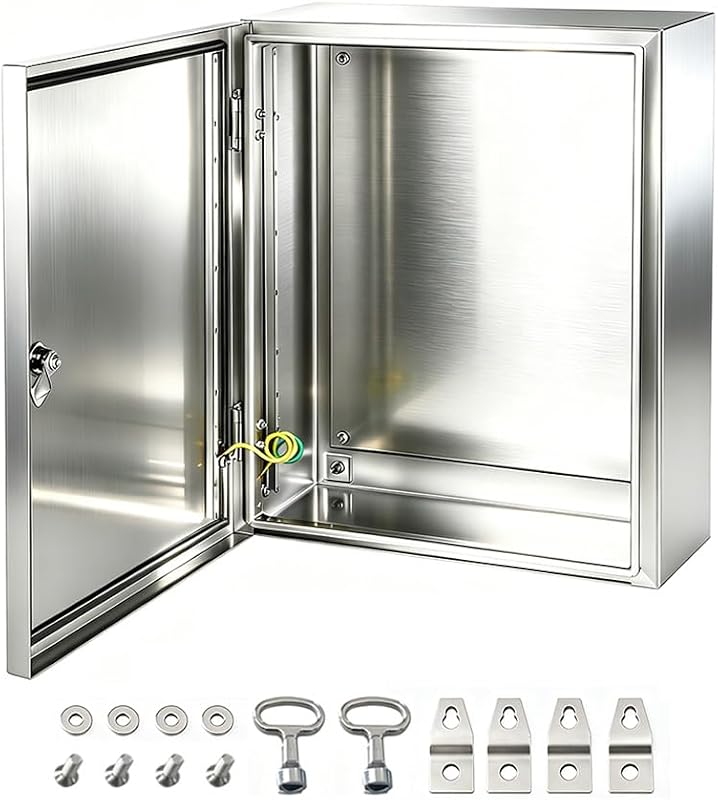 Caja eléctrica acero inox 12x12x8" IP66 impermeable