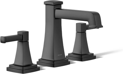 Grifo lavabo baño 3 agujeros drenaje clicker 1.0 GPM negro