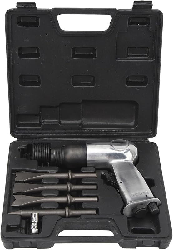 Kit martillo neumático 6 pzas cinceles estuche control