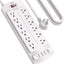 Protector sobretensiones 12 salidas 4 USB 10ft blanco