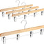 4 Perchas Madera 20" para Faldas con 4 Clips