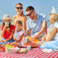 Manta picnic 80x60" impermeable secado rápido cuadros rojos