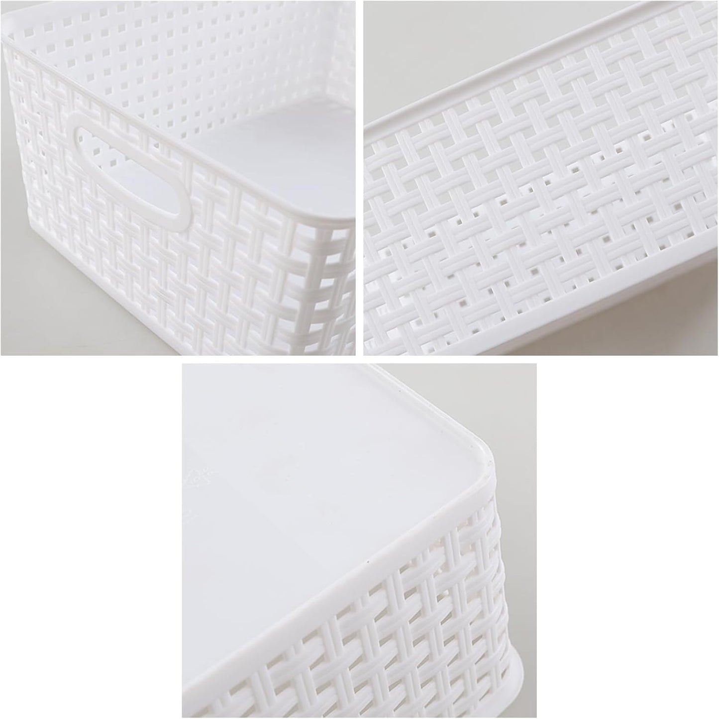 Cestas plástico para estantes 4 pack