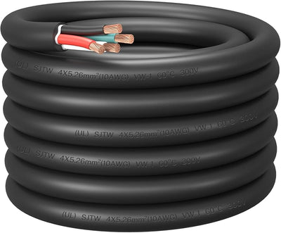 Cable extensión 10/4 20ft resistente clima iluminación paisaje