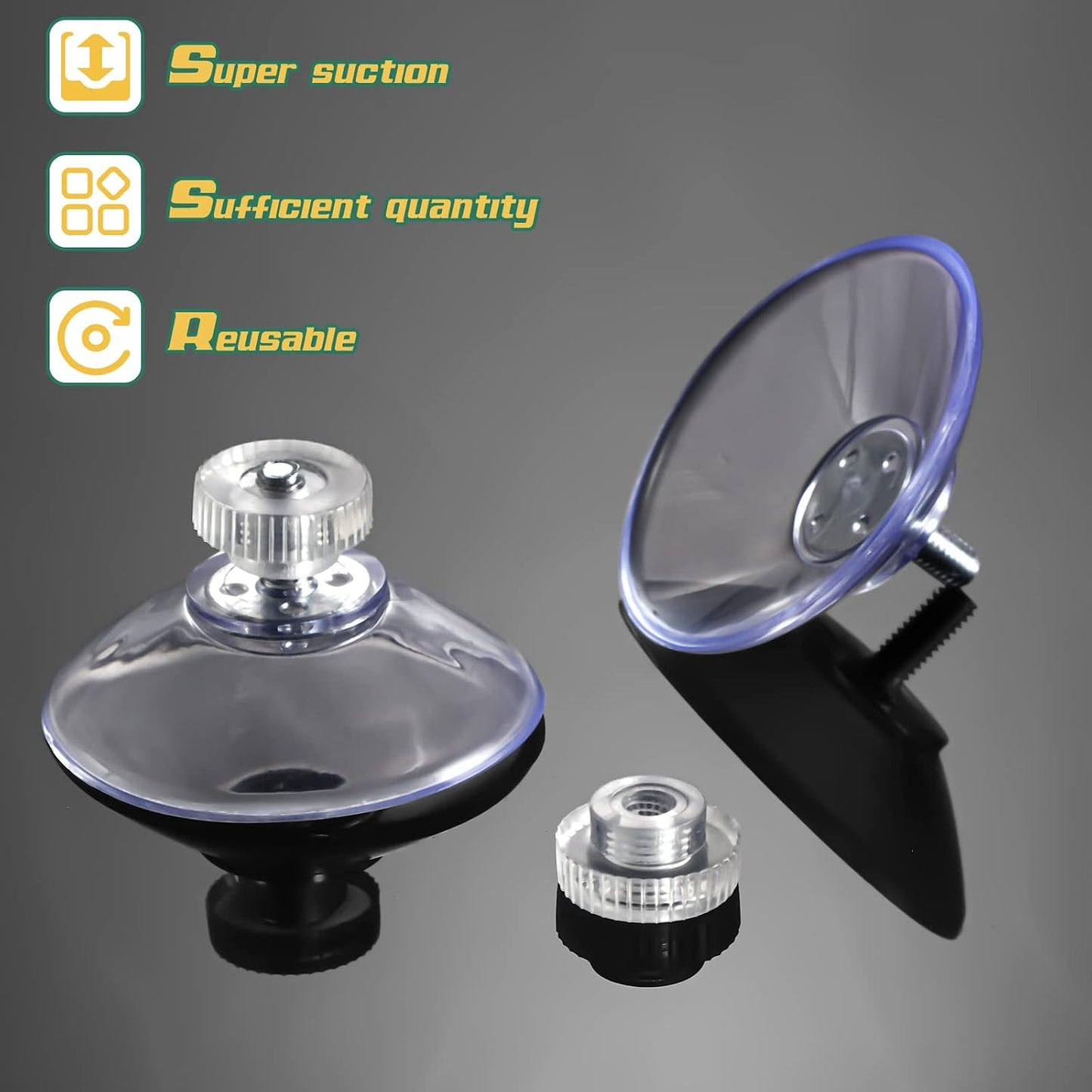 20 Pzas Ventosas Adhesivas PVC 40mm Soporte Gancho