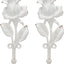 2 Pzas Ganchos Blancos con Flores Rosa 3D para Decoración