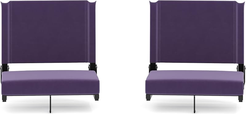 Asientos plegables estadio acolchados set 2 color morado