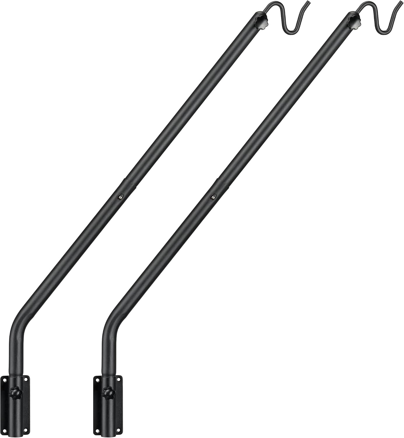 2 Pack Gancho Pared Metal Ajustable 27-39