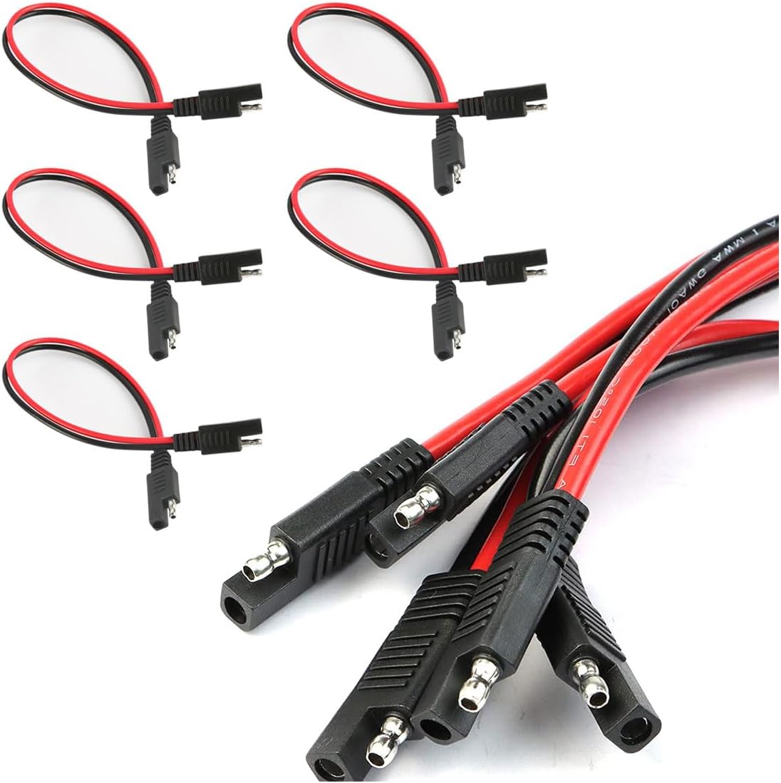5 Pzas Arnés Cable 2 Pines 12pulg Terminal Bala