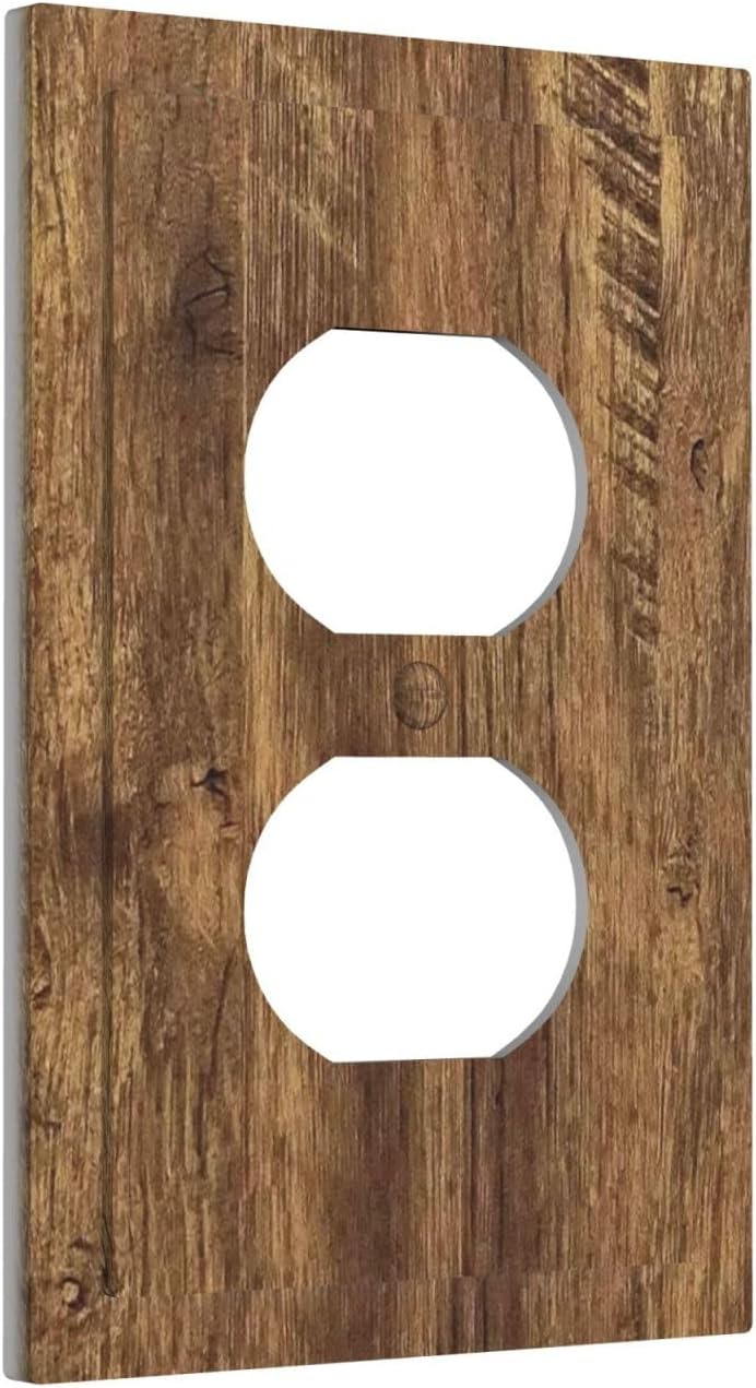 Placa eléctrica madera rústica vintage para pared