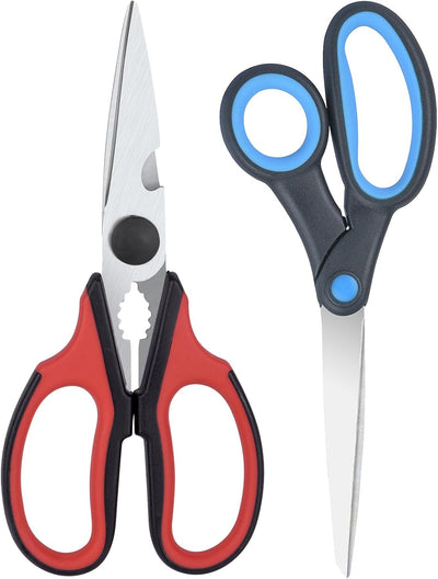 Tijeras para zurdos de acero inoxidable afiladas, 2 unidades