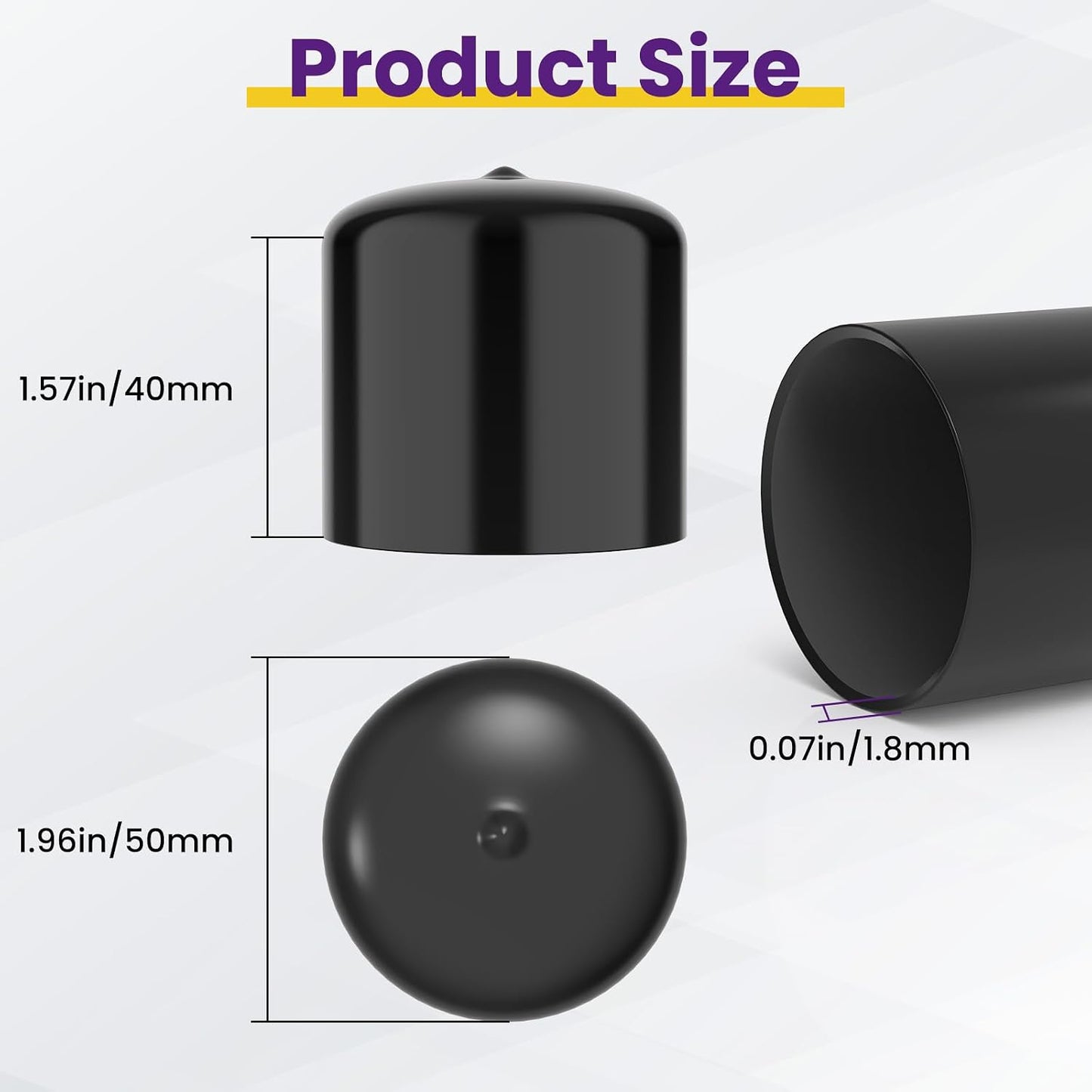 4 Barras Rodamiento 1.98pulg Cubierta Antipolvo Cubo Rueda