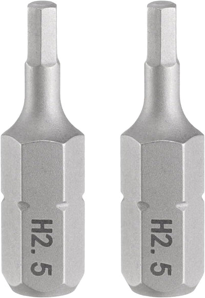 2 Pzas Broca Destornillador Hex 1/4 25mm S2 Acero