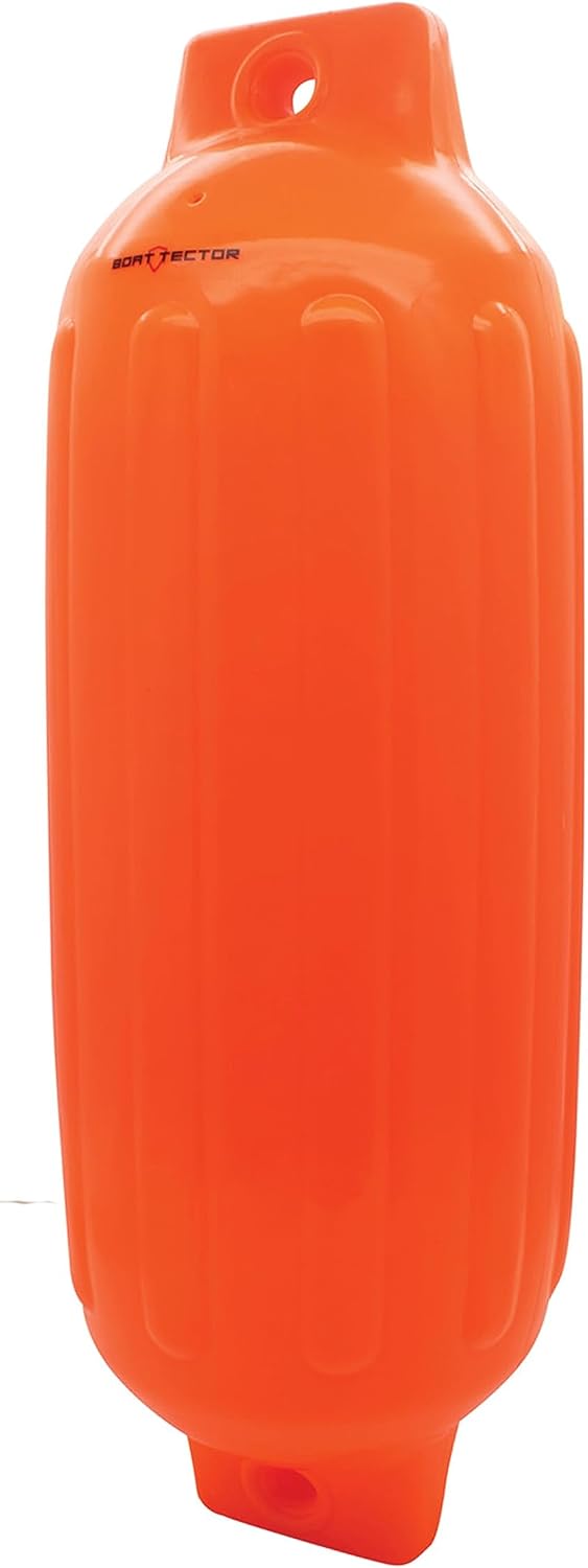 Defensa inflable BoatTector 8.5x27 pulg naranja neón