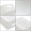 Cestas de Plástico Blanco para Almacenamiento en Pack de 4