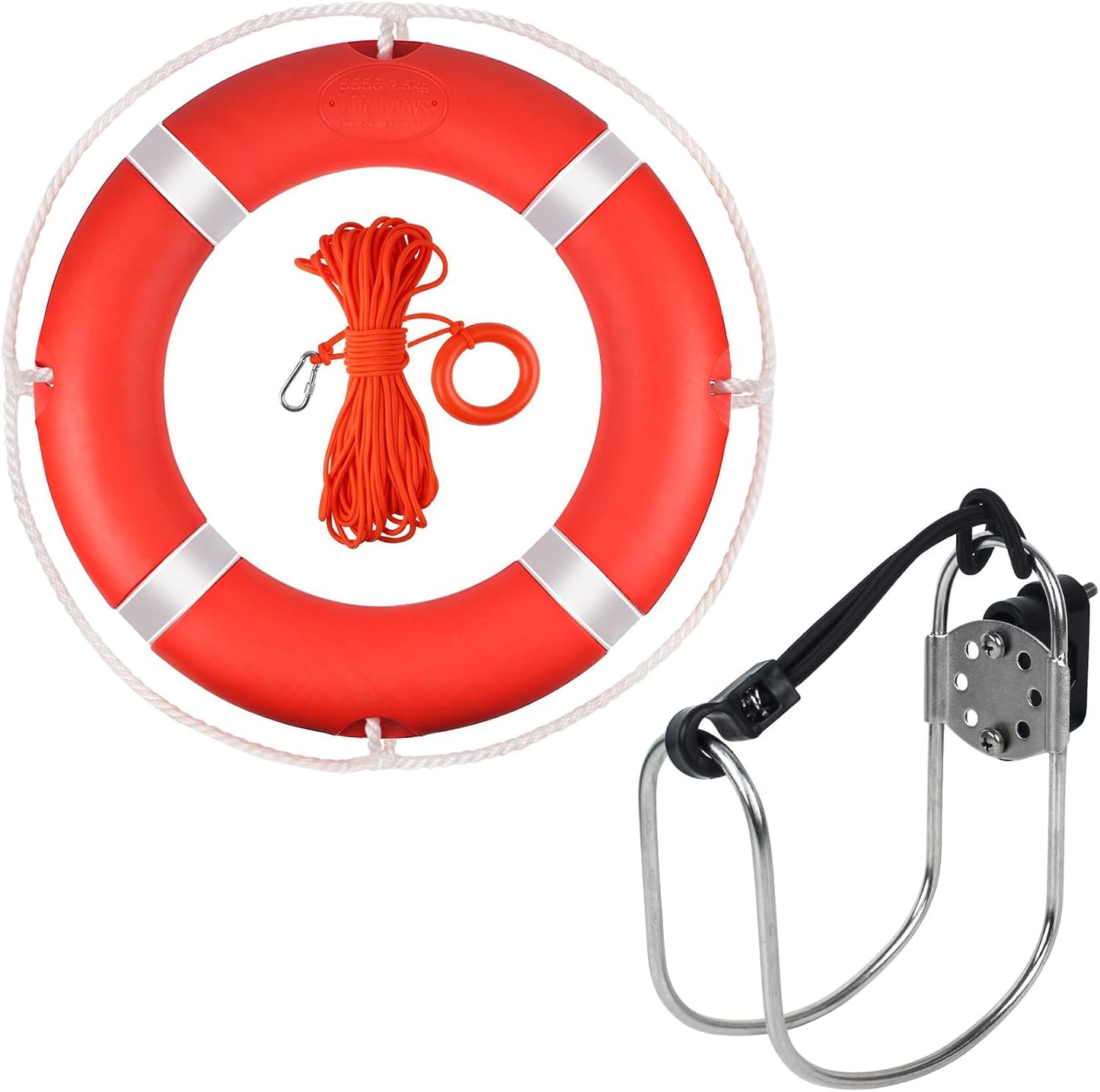 Anillo salvavidas 23/28 pulg con cuerda 98.5ft