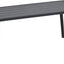 Mesa auxiliar metal negro rectangular para patio