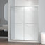 Puerta ducha corrediza 56-60x72pulg vidrio templado níquel