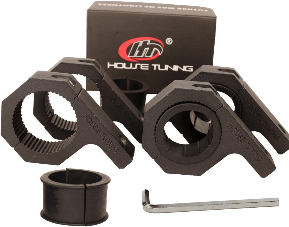 Abrazaderas antivuelco 2.5pulg soporte luz LED pack 4