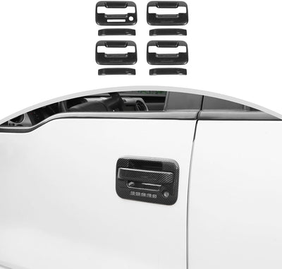 Kit moldura fibra carbono para manija puerta Ford F150