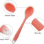 6 Cucharas Silicona Cocina Resistentes Calor Rojo Transparente