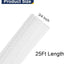 Funda cable trenzado expandible 25ft 3/4pulg PET color blanco
