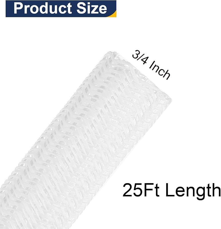 Funda cable trenzado expandible 25ft 3/4pulg PET color blanco