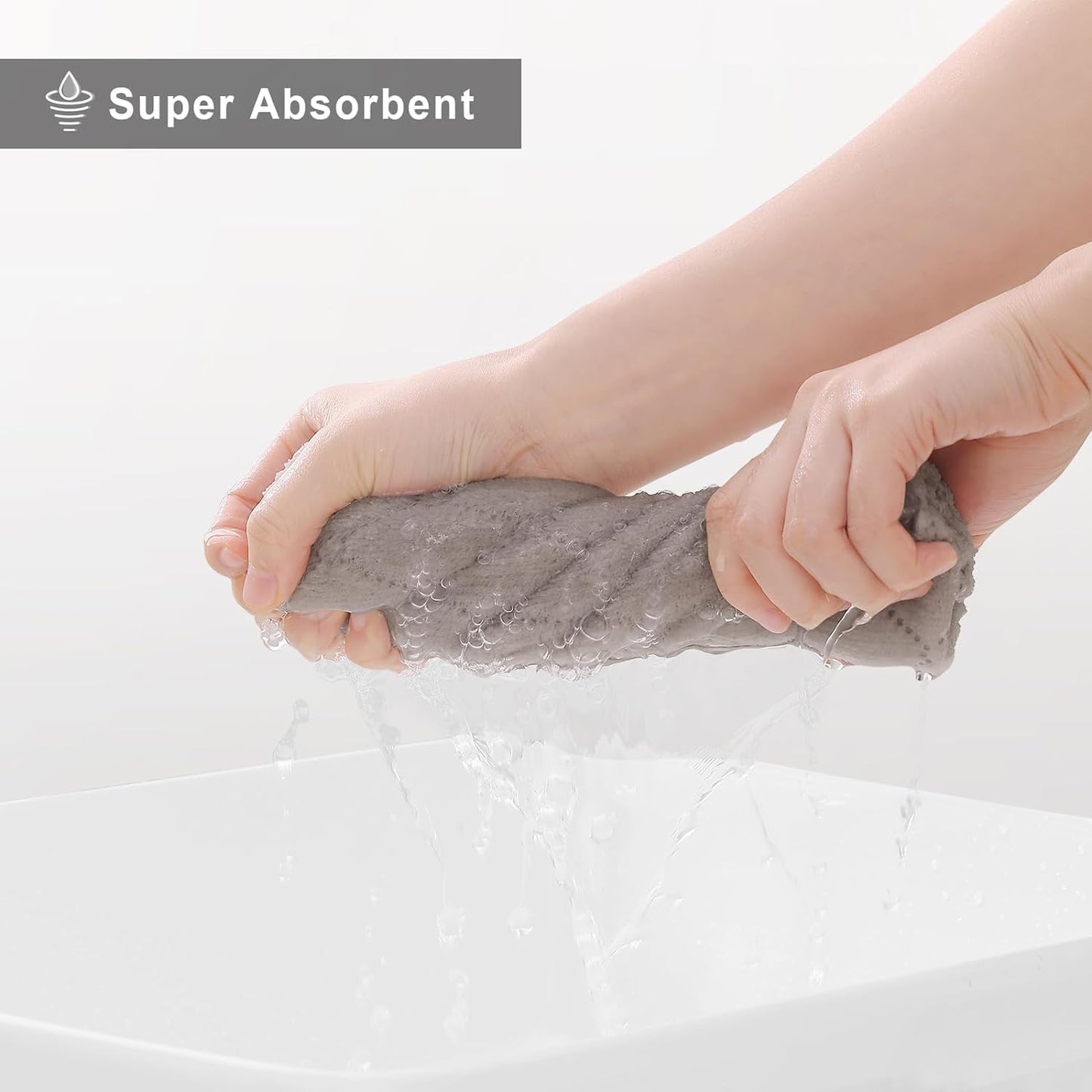 18 Pzas Paño Microfibra Secado Rápido Absorbente Gris