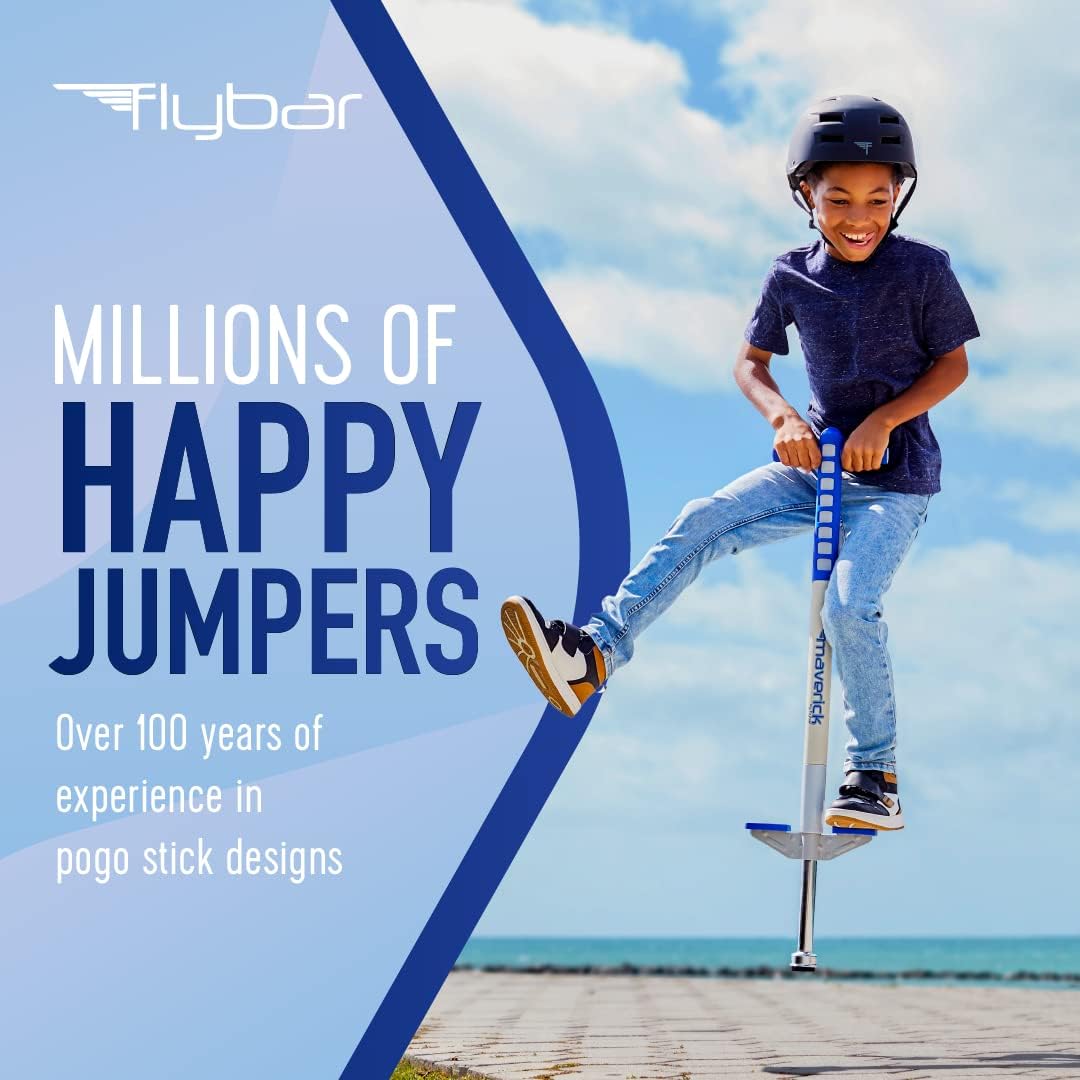 Palo pogo para niños 5+ años azul/blanco