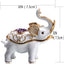 Figurita elefante blanco pintado a mano coleccionable