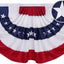 Banderas estadounidenses plisadas 3x6ft estrellas bordadas