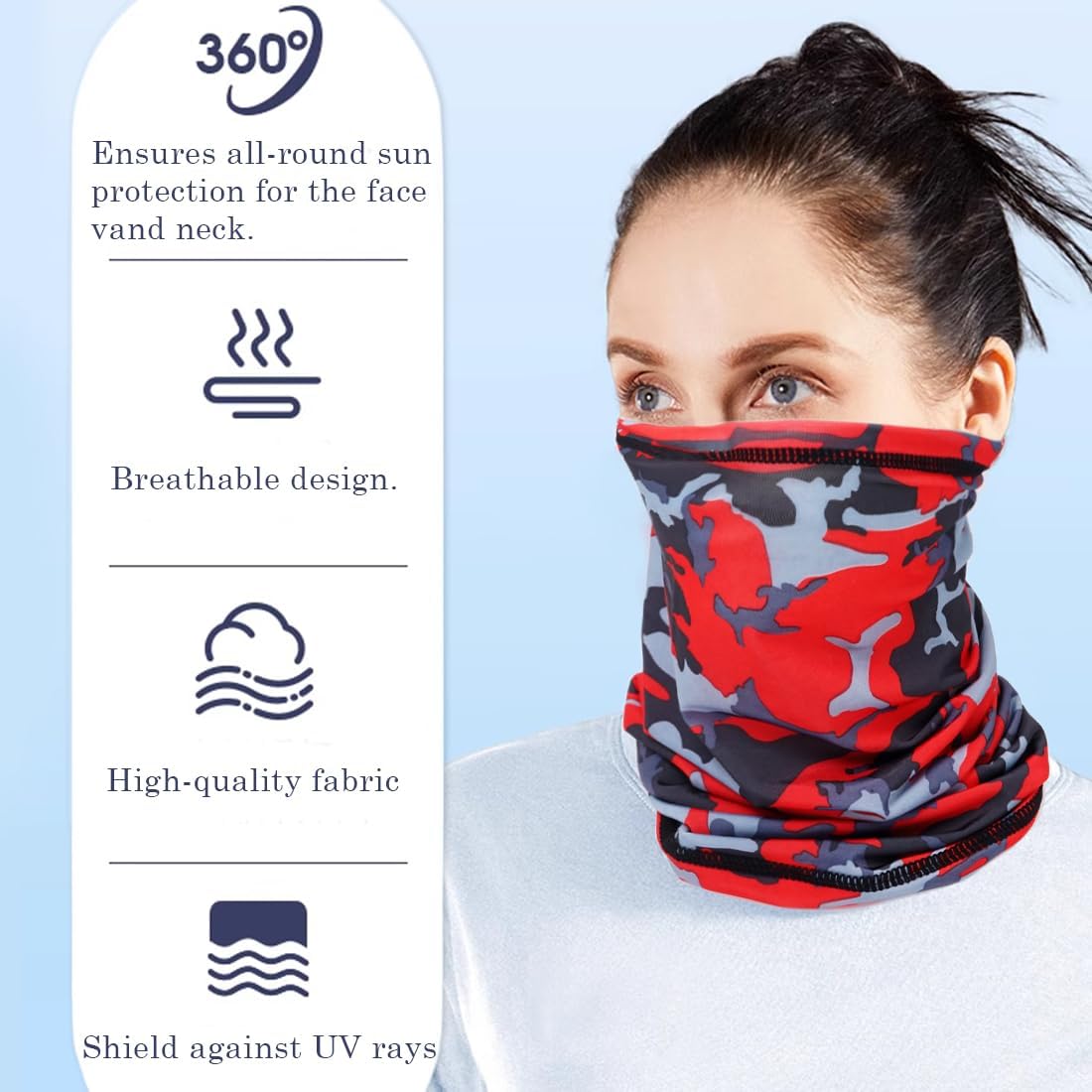 4 Pzas Polaina Cuello Bandana Transpirable para Hombres