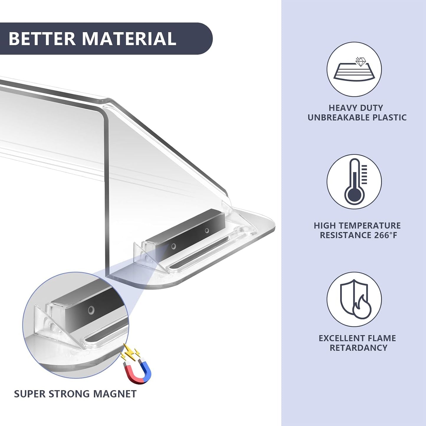 Deflector magnético aire ajustable 9-14pulg plástico