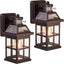 Luces pared bronce sensor movimiento ETL impermeables pack 2