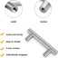 25 Manijas Acero Inox Níquel Cepillado 2-1/2pulg Tirores