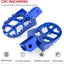 Estriberas aluminio CNC para motocicleta CRF50 XR50 XR110 azul