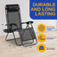 2 Sillas Zero Gravity plegables con mesa y reposacabezas