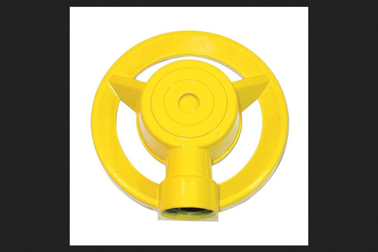 Aspersor irrigador 30 pies redondo amarillo